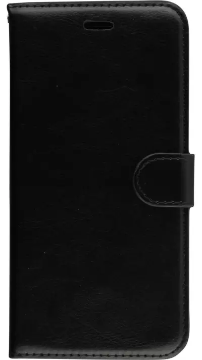 Fourre iPhone 6 Plus / 6s Plus - Premium Flip cuir lisse porte-cartes - Noir