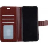 Hülle Samsung Galaxy S22+ - Premium Flip Leder Tasche - Braun