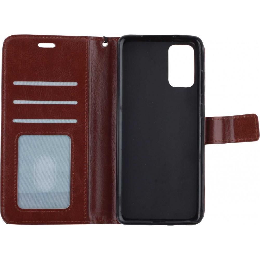 Hülle Samsung Galaxy S22+ - Premium Flip Leder Tasche - Braun