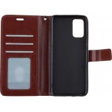 Hülle Samsung Galaxy S22+ - Premium Flip Leder Tasche - Braun