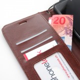 Hülle Samsung Galaxy S22+ - Premium Flip Leder Tasche - Braun