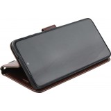 Hülle Samsung Galaxy S22+ - Premium Flip Leder Tasche - Braun