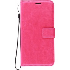 Fourre Samsung Galaxy A34 - Premium Flip cuir lisse porte-cartes - Rose foncé