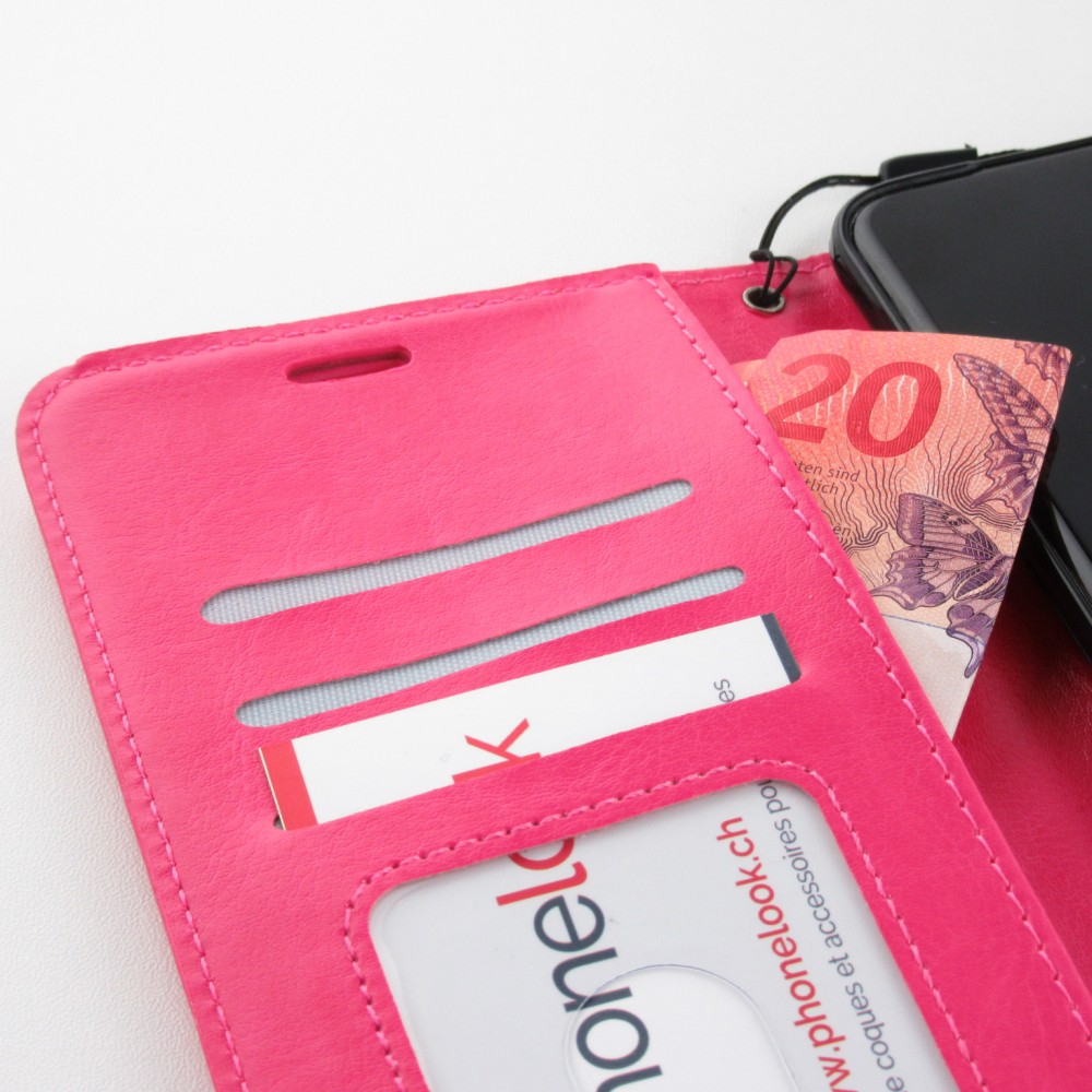 Fourre Samsung Galaxy A34 - Premium Flip cuir lisse porte-cartes - Rose foncé