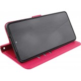 Fourre Samsung Galaxy A34 - Premium Flip cuir lisse porte-cartes - Rose foncé