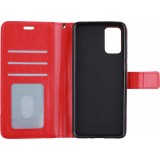 Fourre Samsung Galaxy A14 - Premium Flip cuir lisse porte-cartes - Rouge