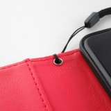 Fourre Samsung Galaxy A14 - Premium Flip cuir lisse porte-cartes - Rouge