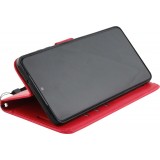 Fourre Samsung Galaxy A14 - Premium Flip cuir lisse porte-cartes - Rouge