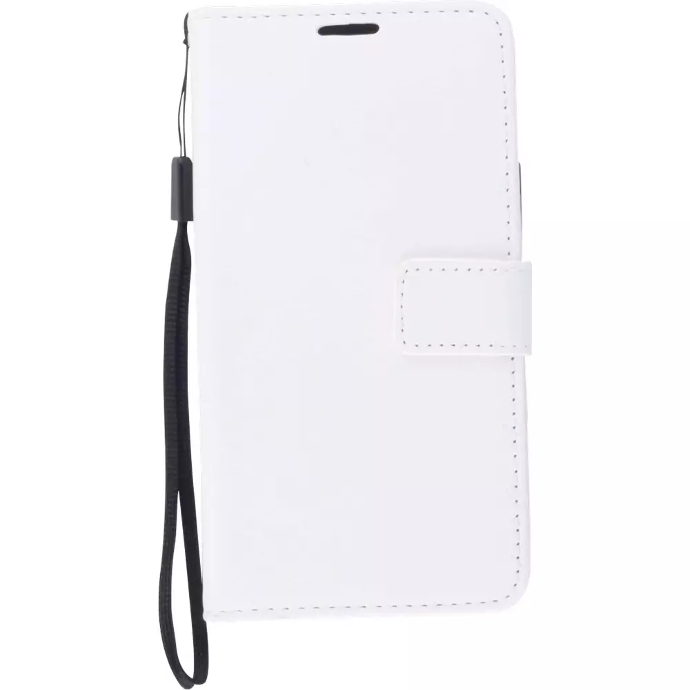 Fourre Samsung Galaxy S24+ - Premium Flip cuir lisse porte-cartes - Blanc