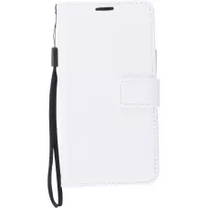 Fourre Samsung Galaxy S24+ - Premium Flip cuir lisse porte-cartes - Blanc