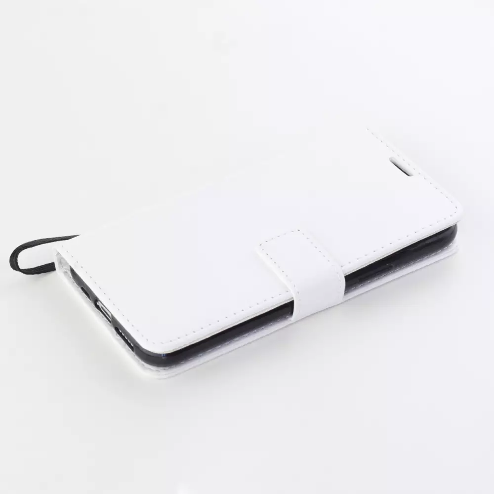 Fourre Samsung Galaxy S24+ - Premium Flip cuir lisse porte-cartes - Blanc