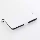 Fourre Samsung Galaxy S24+ - Premium Flip cuir lisse porte-cartes - Blanc