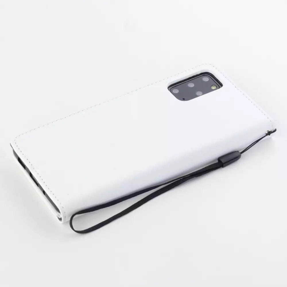 Fourre Samsung Galaxy S24+ - Premium Flip cuir lisse porte-cartes - Blanc