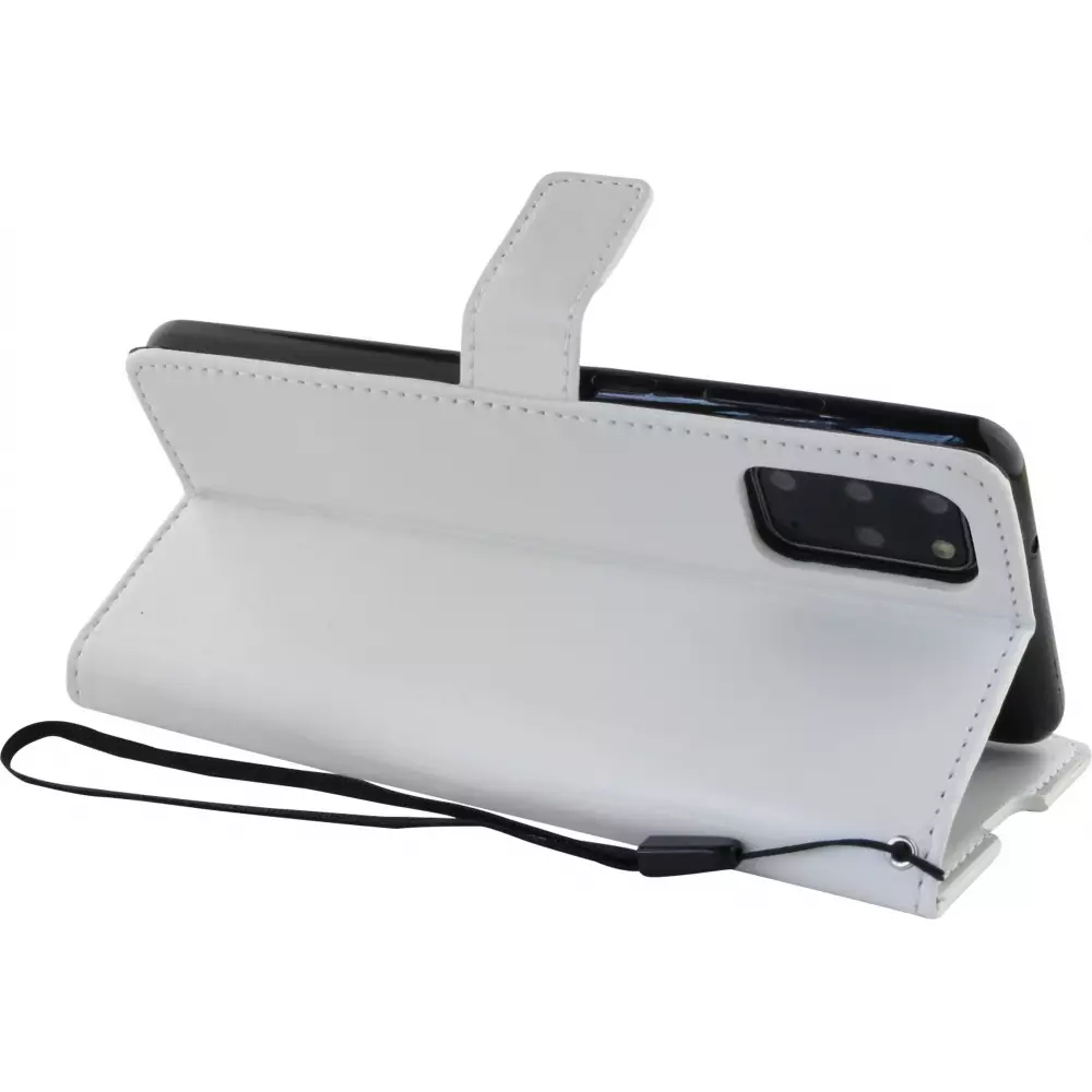 Fourre Samsung Galaxy S24+ - Premium Flip cuir lisse porte-cartes - Blanc