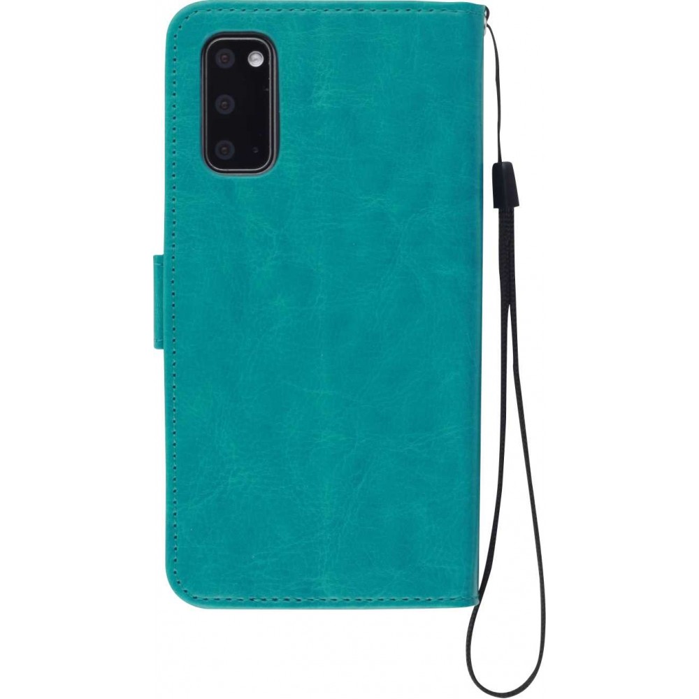 Fourre Samsung Galaxy A51 - Premium Flip cuir lisse porte-cartes - Turquoise