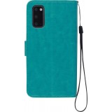 Fourre Samsung Galaxy A51 - Premium Flip cuir lisse porte-cartes - Turquoise