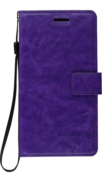 Fourre Samsung Galaxy S9 - Premium Flip cuir lisse porte-cartes - Violet