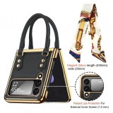 Fourre Samsung Galaxy Z Flip4 - Coque de protection fashion design similicuir en forme de sac à main - Turquoise