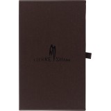 Fourre iPhone 15 Plus - Flip Fierre Shann cuir véritable - Brun