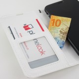 Hülle iPhone 11 - Premium Flip Leder Tasche - Weiss