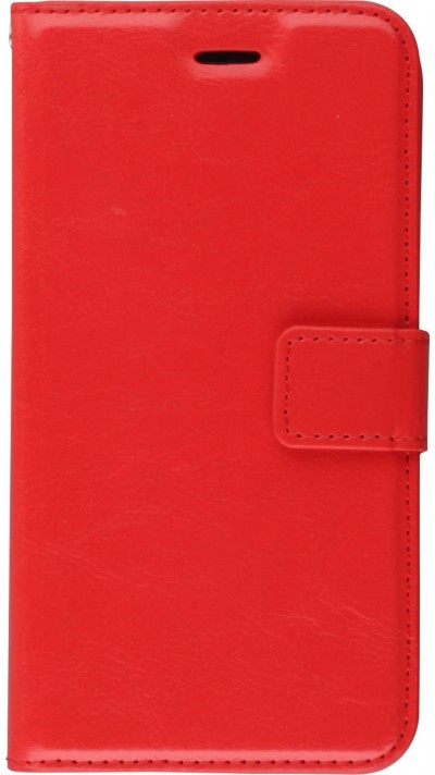 Hülle iPhone 14 Pro Max - Premium Flip Leder Tasche - Rot
