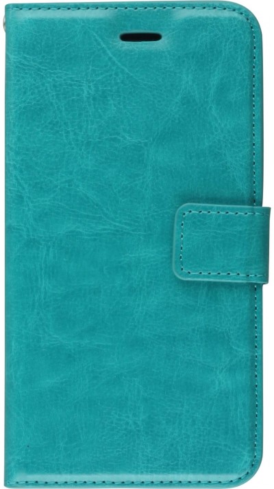 Hülle iPhone 14 Pro Max - Premium Flip Leder Tasche - Türkis