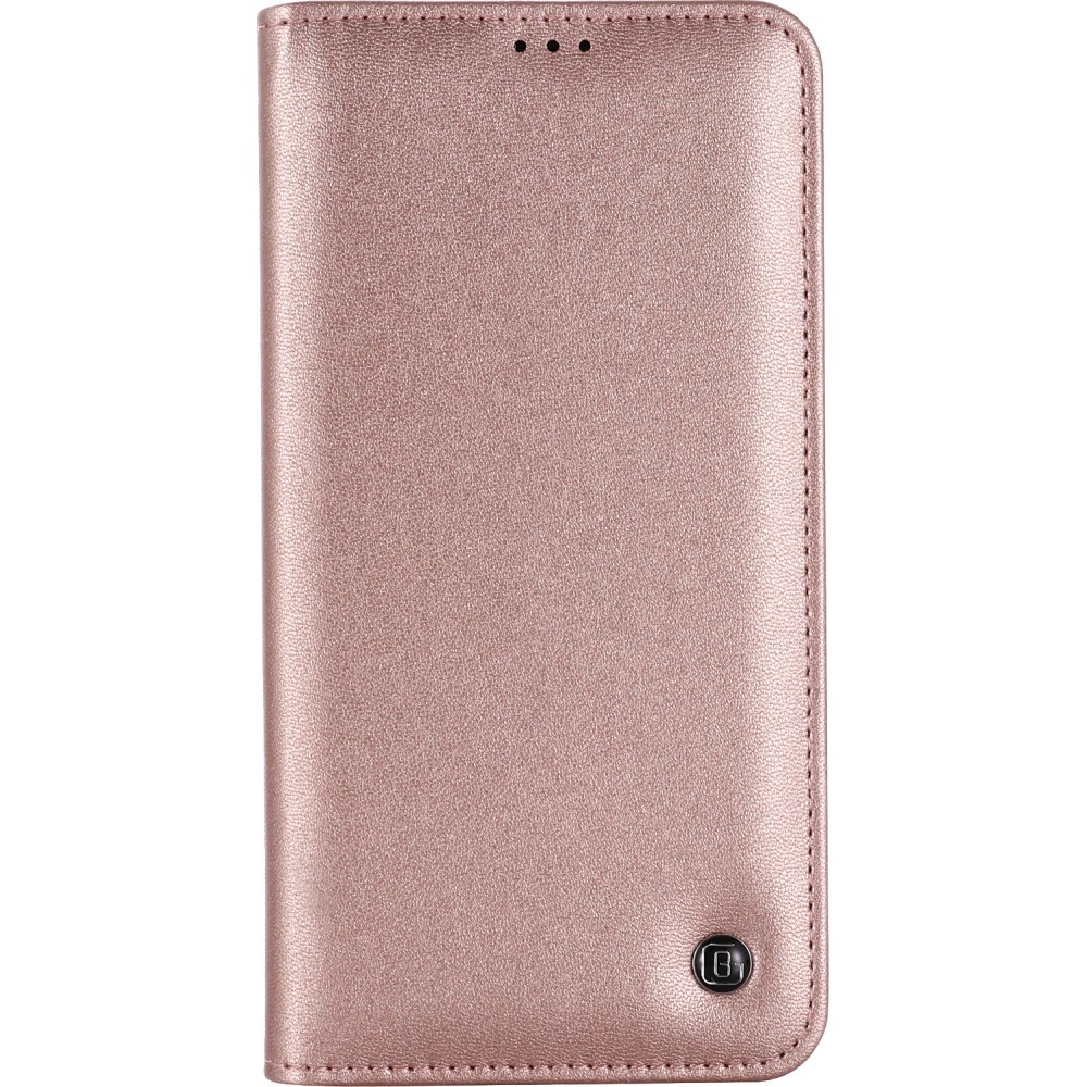 Fourre iPhone 12 / 12 Pro - GEBEi Kala séries luxe en cuir véritable, porte-cartes, support vidéo - Rose