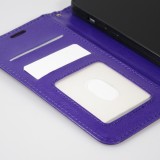 Samsung Galaxy S24 Case Hülle - Premium Flip Leder Tasche - Violett