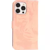 Fourre iPhone 14 Pro Max - Flip 3D en similicuir Oeil du tigre - Rose