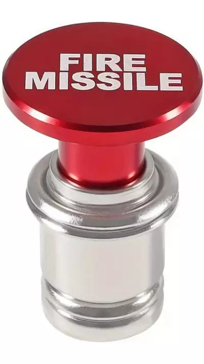 Fun Knopf Ersatz Universal Zigarrenanzünder 12V FIRE MISSILE lustige Dekoration Autoinnenraum - Rot
