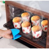 Gants de protection en silicone résistant à la chaleur de taille universelle pour le four - Jaune