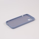 Housse iPhone 15 Plus - Coque en silicone souple avec MagSafe et protection pour caméra - Bleu gris