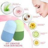 Ice face rouleau de massage facial cryothérapie en silicone outil de soin et massage de la peau - Vert