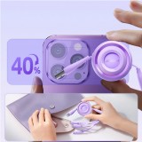 Joyroom 3 en 1 câble rétractable 1m USB-A vers USB-C + Lightning + microUSB - Blanc