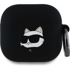 Coque AirPods 4 - Karl Lagerfeld tête Choupette 3D - Noir