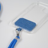 Halsband universal Zubehör Adapter für Smartphone Hüllen Handykette elegant - Blau