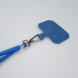 Halsband universal Zubehör Adapter für Smartphone Hüllen Handykette elegant - Blau