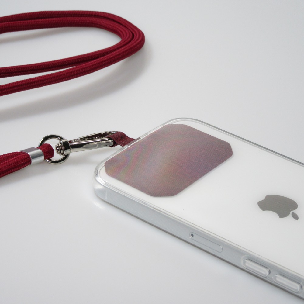 Halsband universal Zubehör Adapter für Smartphone Hüllen Handykette elegant - Bordeaux