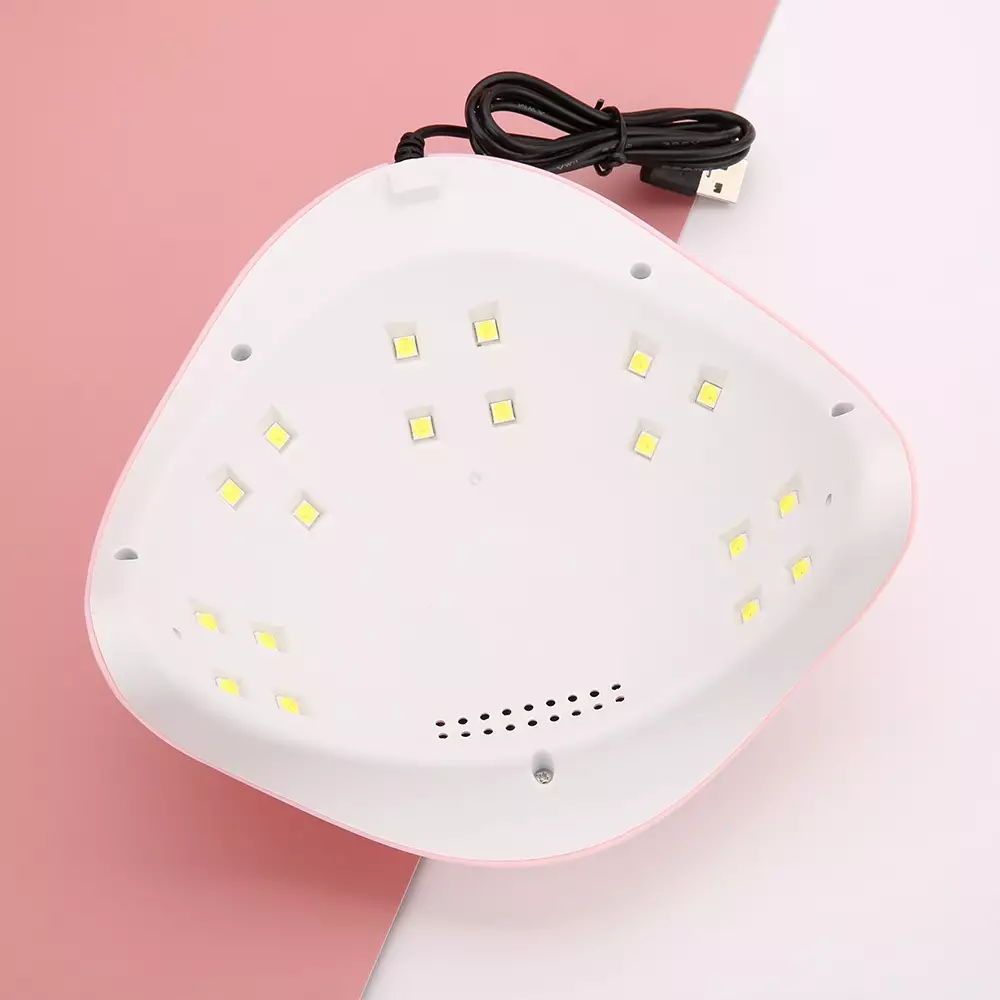 Lampe LED portable pour sécher le vernis semi-permanent à la maison - Rose clair