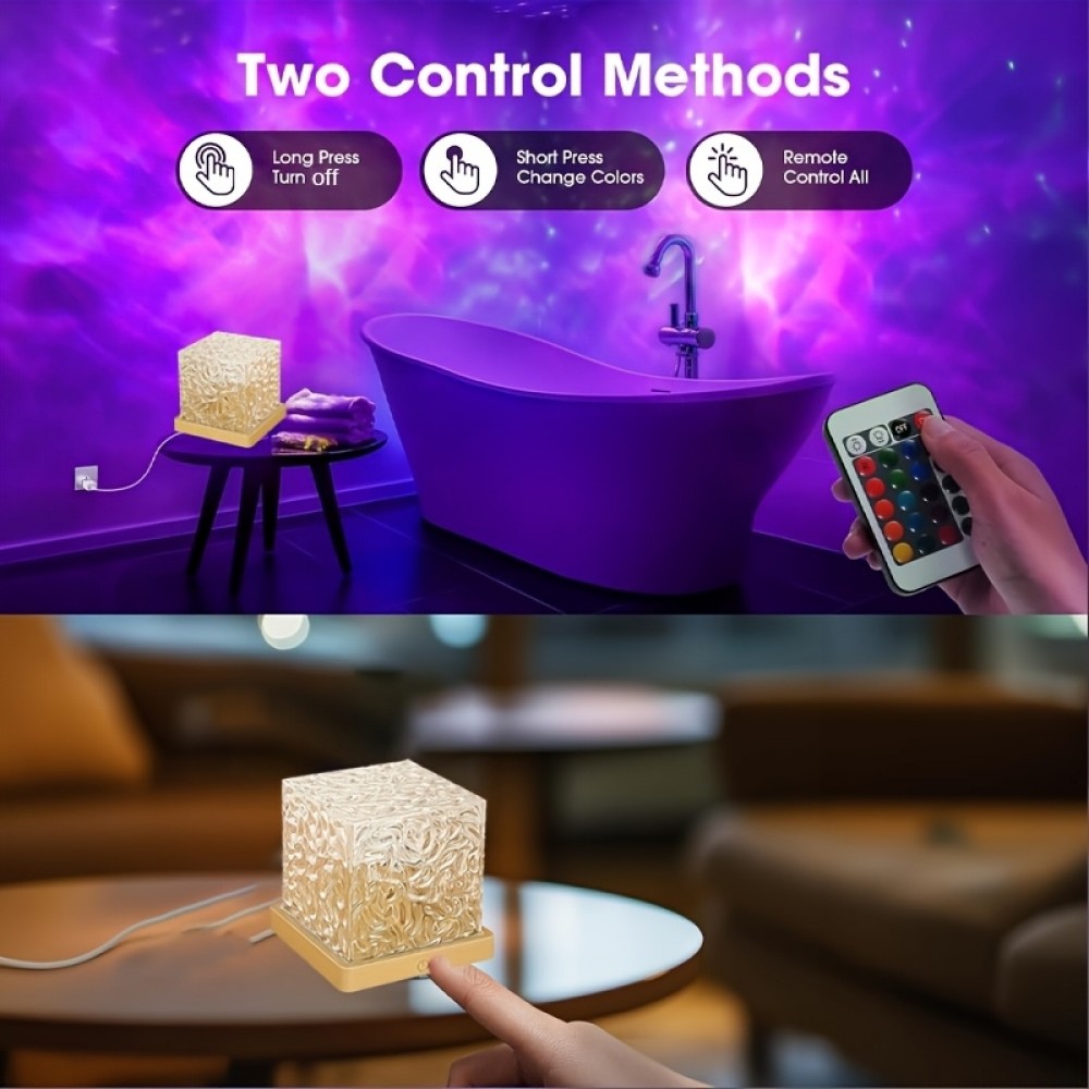 Animierte Meereswellen Projektorlampe / Wasserwellen / Unterwasserwelt (16 RGB-Farben) mit Fernbedienung