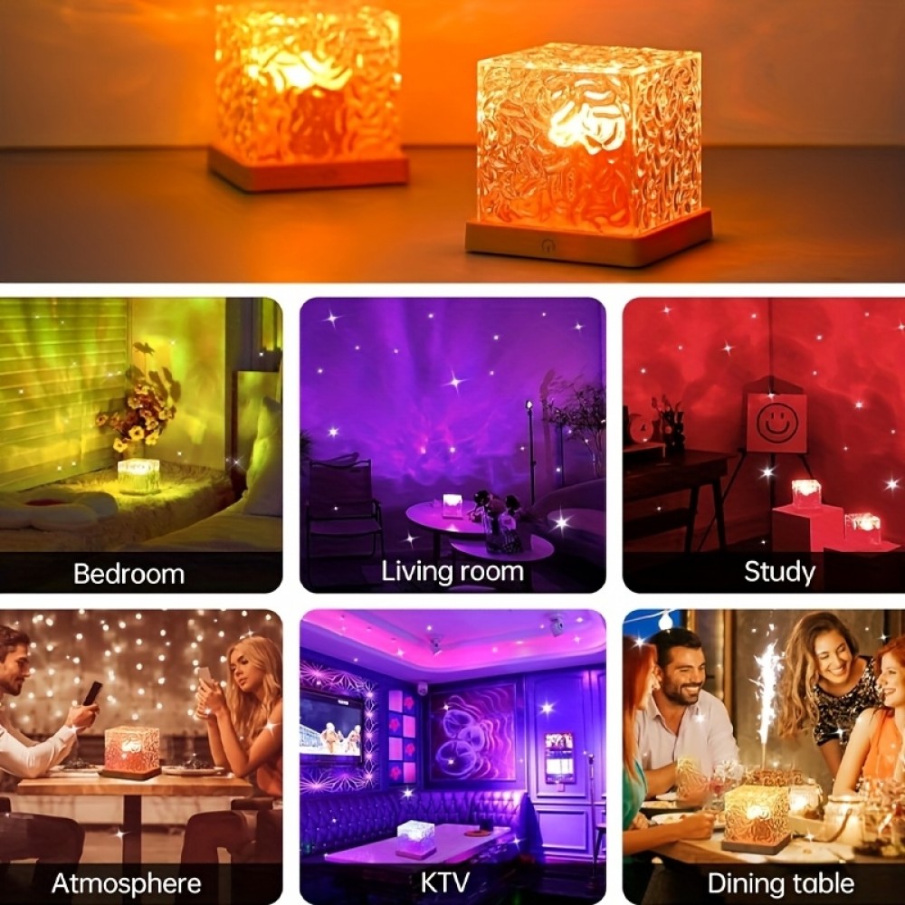 Animierte Meereswellen Projektorlampe / Wasserwellen / Unterwasserwelt (16 RGB-Farben) mit Fernbedienung