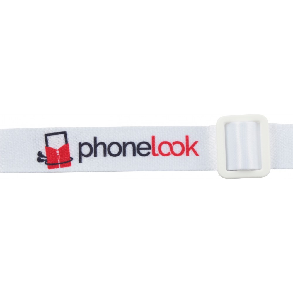 Lani&egrave;re universelle attache-t&eacute;l&eacute;phone tour de cou compatible avec toutes les coques - Blanc