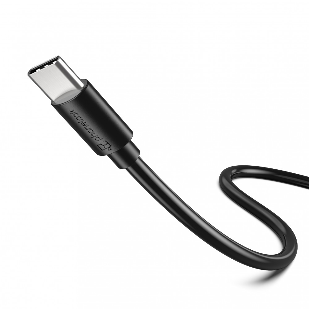 Long câble chargeur (3 m) USB-C vers USB-C - PhoneLook - Noir