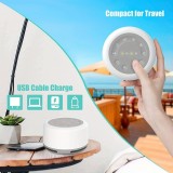 Schlafger&auml;t Wiederaufladbare Wei&szlig;es Rauschen Maschine mit bunten Lichtern (24 beruhigende Kl&auml;nge und Timer) f&uuml;r Kinder und Erwachsene