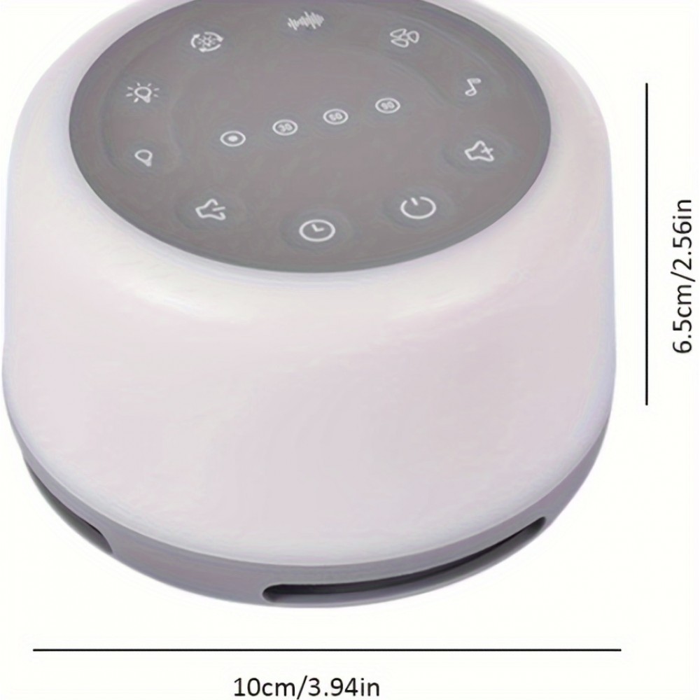 Schlafger&auml;t Wiederaufladbare Wei&szlig;es Rauschen Maschine mit bunten Lichtern (24 beruhigende Kl&auml;nge und Timer) f&uuml;r Kinder und Erwachsene