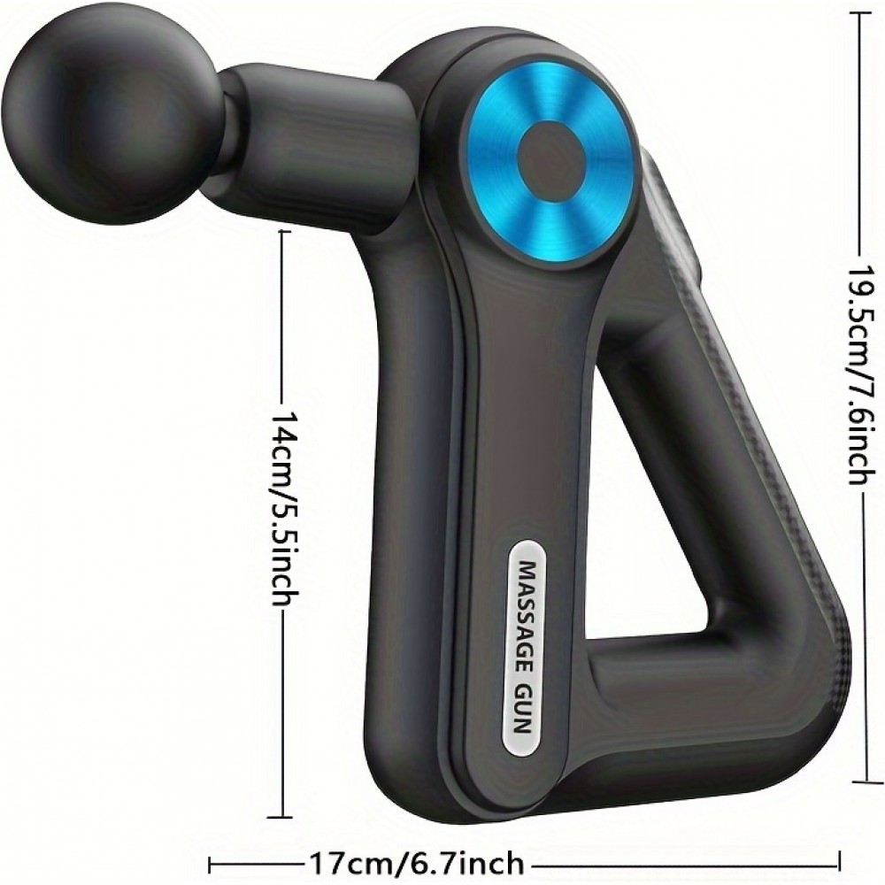 Massagepistole - Wiederaufladbare Massagepistole mit gro&szlig;er Kapazit&auml;t, 9 Intensit&auml;tsstufen / 9 Massagek&ouml;pfe