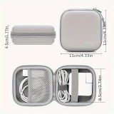Mini fourre pochette universelle cuir pour chargeur MacBook + câble de charge & accessoires - Gris