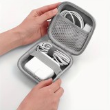 Mini fourre pochette universelle cuir pour chargeur MacBook + câble de charge & accessoires - Gris