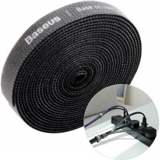 Organisateur de câbles Velcro Baseus Rainbow Circle, Sangles en boucle et crochet 3m, Ruban adhésif Velcro ACMGT-F01 - Noir