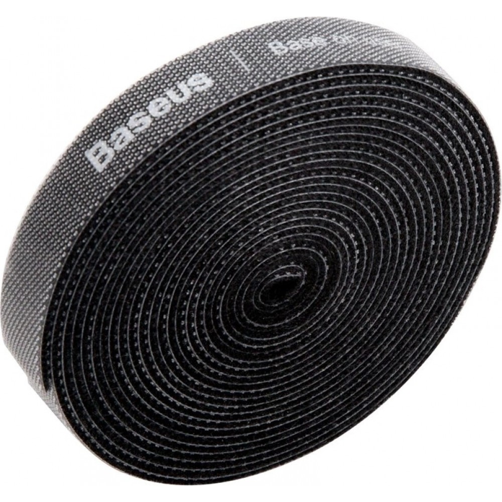 Organisateur de câbles Velcro Baseus Rainbow Circle, Sangles en boucle et crochet 3m, Ruban adhésif Velcro ACMGT-F01 - Noir